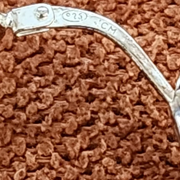 JCM Sterling Silver Linked Circle Band Ring Loop Earrling, Heavy - Picture 6 of 6